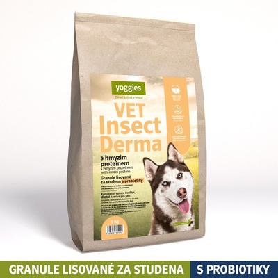 Yoggies VET Insect Derma s hmyzím proteínom lisované za studena s probiotikami 5 kg