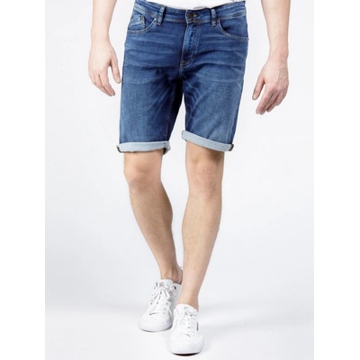 Cross Jeans pánské riflové kraťasy Leom A 565-196 Dark Mid Blue