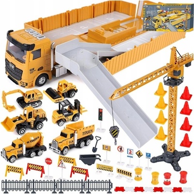 iMex Toys Velký stavební set 9901 nákladní auta s jeřábem