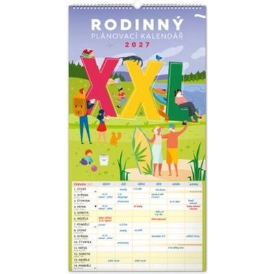 NOTIQUE Nástenný Rodinný plánovací XXL / Nástenný / rodinný / 33 × 64 cm 2027
