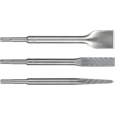 Makita E-04911 sada samoostřících sekáčů SDS-plus: 1x špičák, 1x 20mm plochý, 1x 40mm plochý, délka 250mm, , 3ks E-04911