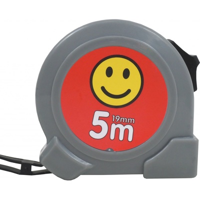 TOPTRADE metr svinovací SMAJLÍK jednobrzdový 19 mm x 5 m