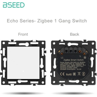 BSEED Smart Zigbee svetelný vypínač - Echo Click 1 Biela