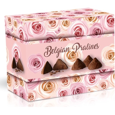 Selllot Belgické pralinky z mléčné čokolády s čokoládovou náplní Růžové růže 200 g