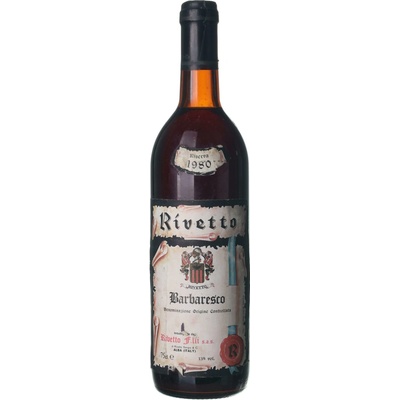 Rivetto Barbaresco Riserva suché červené 1980 0,75 l (holá láhev)
