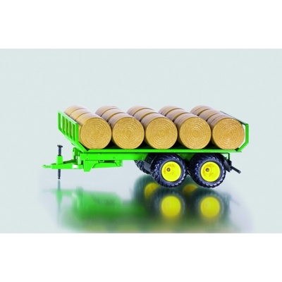 Siku Farmer Traktor s přívěsem na kulaté balíky 1:32