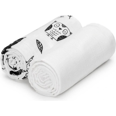 T-TOMI TETRA Cloth Towels EXCLUSIVE COLLECTION Owls 90x100 cm 2 ks