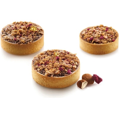 Silikomart Formičky na tartaletky Ø 7cm TARTE RING RÁFKY kulaté sada 8 ks