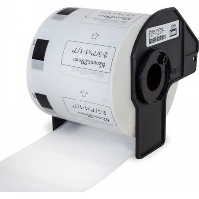 Páska PrintLine kompatibilní s Brother DK-11209 Páska, pro tiskárny štítků, kompatibilní s Brother QL, papírové bílé, úzké adresy, 29x62mm, 800ks PLLB03
