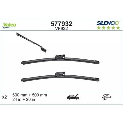 Valeo Silencio Flat Blade set 600+500 mm VA 577932