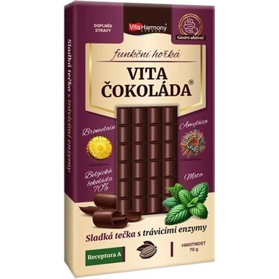 VitaHarmony VitaČokoláda Receptúra A horká 70 g