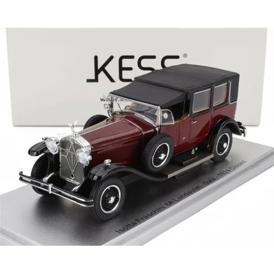 KESS MODEL ISOTTA FRASCHINI TIPO 8A LANDAULET SALA SEMICONVERTIBLE CLOSED 1924 BORDEAUX BLACK 1:43