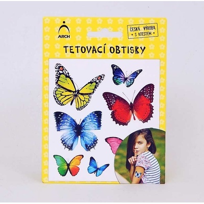 Arch Dětské tetovací obtisky motýlci 01