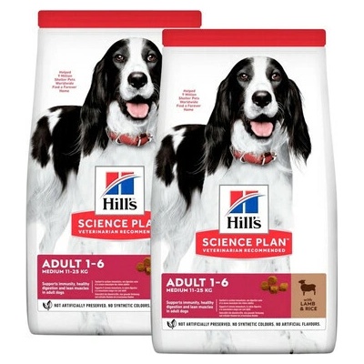 Hill's Science Plan Canine Adult Medium Lamb & Rice 2 x 18 kg