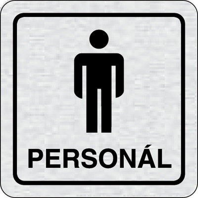 B2B Partner Nalepovací cedulka na dveře - WC personál muži