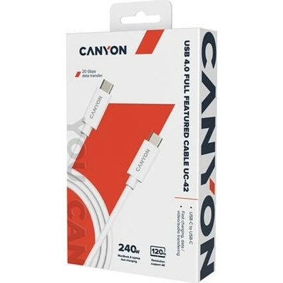 Canyon CNS-USBC42W USB-C / USB-C 48V/5A 2m bílý