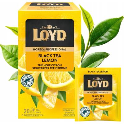 Loyd čierny aromatizovaný čaj v sáčkoch Lemon 20 ks
