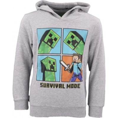 Chlapecká mikina Minecraft šedá