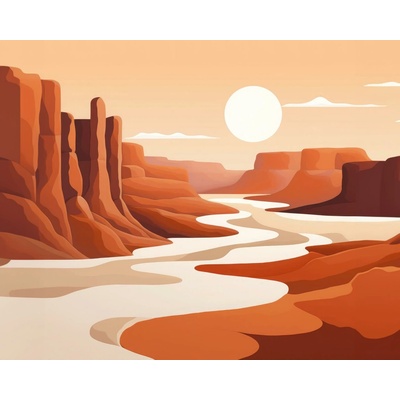 ZUTY Obrazy na stenu - Abstrakt - Grand Canyon Rámovanie: vypnuté plátno na rám, Rozmer: 40x50 cm