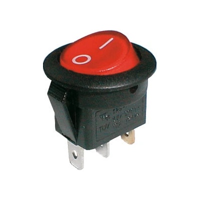 Tipa kul. pros. 2pol./3pin ON-OFF 250V/6A červený – Hledejceny.cz