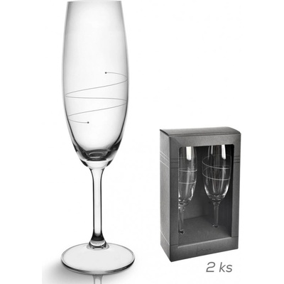 Orion Sklenice na sekt Vlnka 2 x 220 ml
