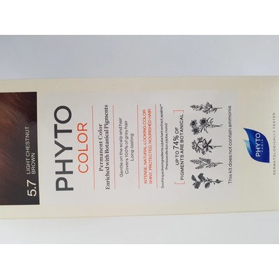 Phyto Color barva 5.7 Light Chestnut Brown