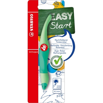 STABILO EASYoriginal Pastel ergonomický roller pre pravákov s bombičkou s modrým zmizíkovateľným atramentom - Zelená
