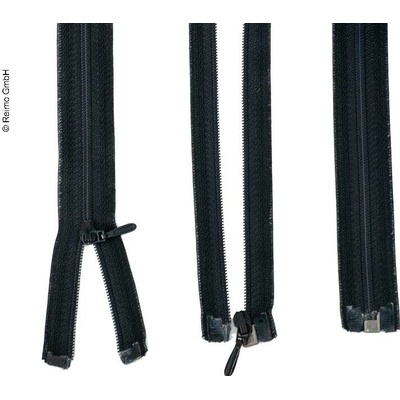 Zips 160 cm, deliteľný – odopínateľný, čierny, plastový