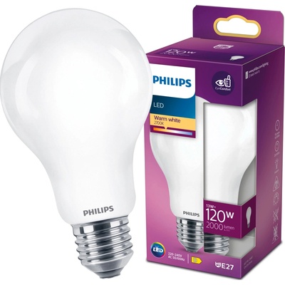Philips LED žiarovka 1x13W E27 2000lm 2700K teplá biela, matná biela, EyeComfort
