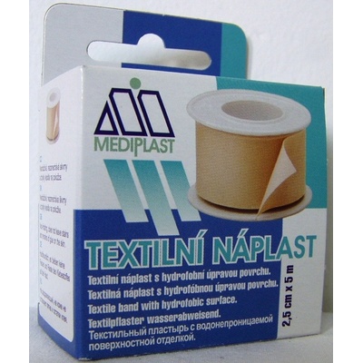 Mediplast 1.25cmx5m tkaná 1111 cívková