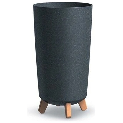 Prosperplast Květináč Gracia Tubus Slim ECO WOOD 23,9 cm ECO WOOD antracit – Hledejceny.cz