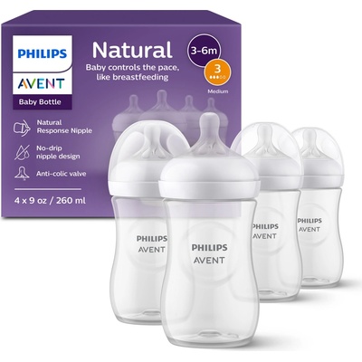 Philips Avent Natural Response SCY903/03 dojčenská fľaša 3 x 330 ml