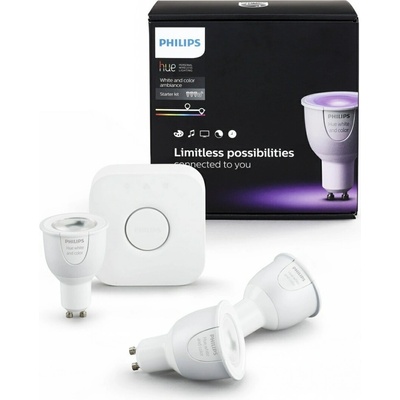 Philips HUE 6,5W GU10 3set EUR, White and color ambiance + bridge