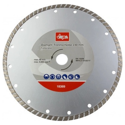 Dema Diamantový rezný kotúč Turbo 230 mm DDT230T