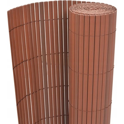PVC zahradní plot hnědý 90 x 300 cm odolný proti UV záření