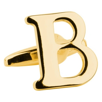 Bubibubi manžetový gombík zlaté písmeno B