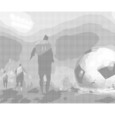 ZUTY Bodkovanie - POLNOČNÝ FUTBAL NA ŠTADIÓNE Rámovanie: bez rámu a bez vypnutia plátna, Rozmer: 40x50 cm
