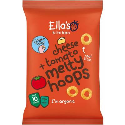 Ella's Kitchen Organické chrumkavé krúžky so syrom a paradajkami 20 g