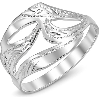 Argento Strieborný prsteň s ručným gravírom 71521