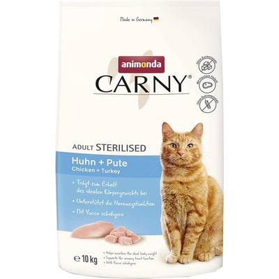Animonda Carny Adult Sterilized Grain Free Chicken Turkey 10 kg