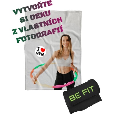 Impar Deka z vlastních fotografií a textů Fleece 360g pro fitness a jógu 140x200