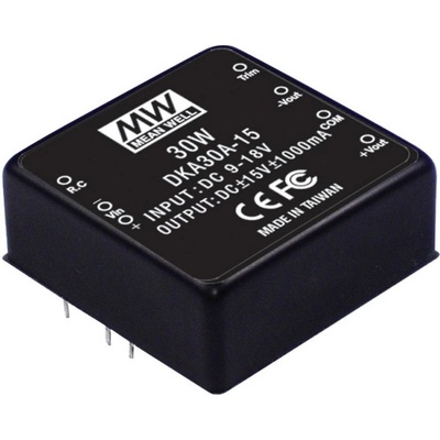 MEAN WELL DKA30B-12 DC / DC menič napätia 12 V/DC 30 W Počet výstupov: 2 x