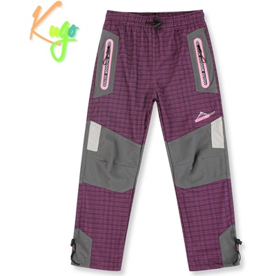 Kugo Dívčí outdoorové kalhoty G9781 fialovorůžová