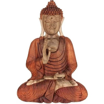 Soška Buddha dřevo 32 cm Vitarka