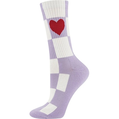 Ewers Tennissocken Herz/Karo Mini Me h. flieder
