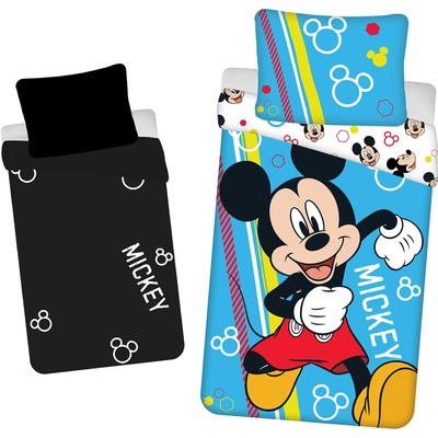 Jerry Fabrics obliečky MICKEY Happy svietiaci efekt 140x200 70x90