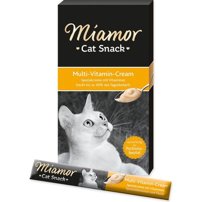 Miamor Cat Snack Cream multivitamín 6 x 15 g – Hledejceny.cz