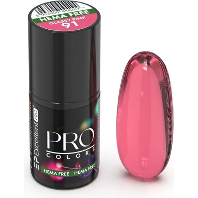 Excellent PRO Gel Lak Pro Colors 091 GLASSY PINK 7 g