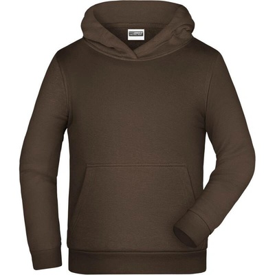 James & Nicholson dětská mikina s kapucí JN 796K brown