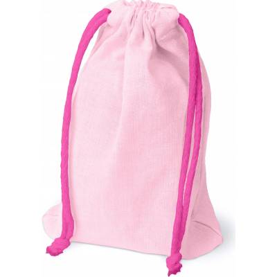 Allbag RUŽOVÝ BAVLNENÝ VRECKO 14,5x19 cm na DROBNOSTI, KOZMETIKU, BIŽUTÉRIU